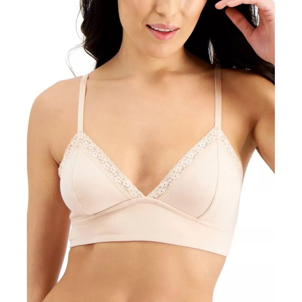 Jenni On Repeat Wide Lace Trim Bralette Chai Nude